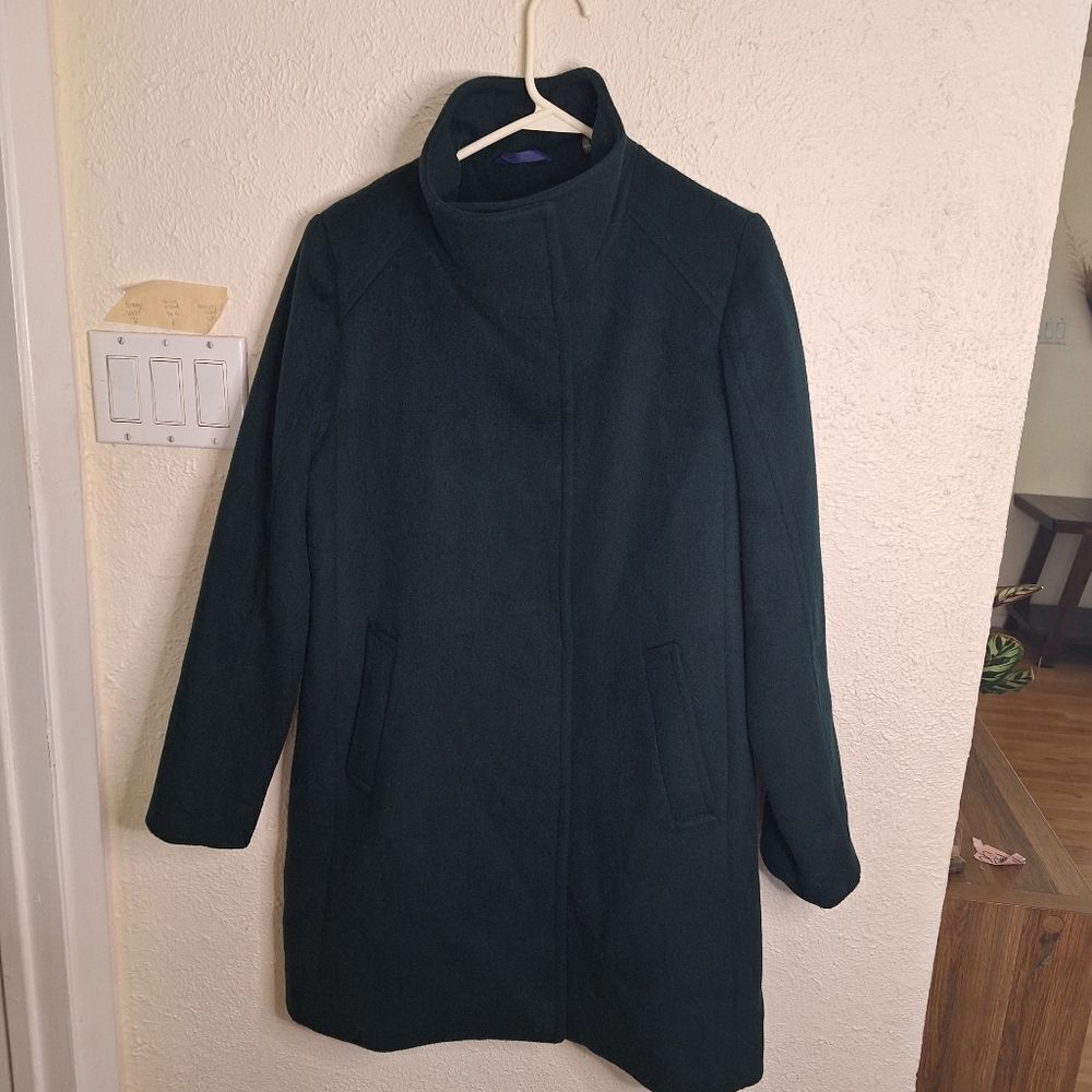 Cole Haan Signature Forest Green Snap Closure Pea Coat 10